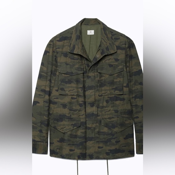Ag Adriano Goldschmied Olive Camouflage Military Jacket - Picture 2 of 5